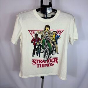 Stranger Things 1983 Bike Scene Graphic T Shirt Large Netflix TV Show Tee
